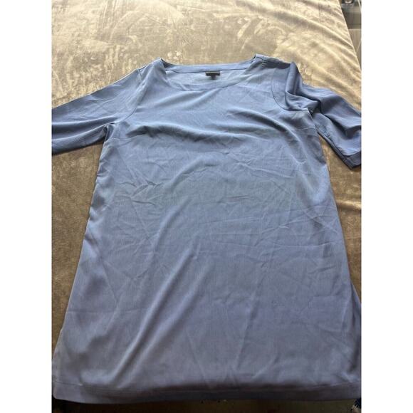 J Jill Wearever Collection Size XL Petite 3/4 Sleeve‎ Stretch Knit Blue Dress - Picture 1 of 5